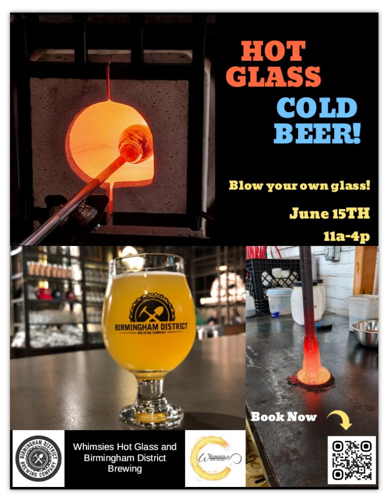 Fathers Glass Blowing At Birmingham District Brewing